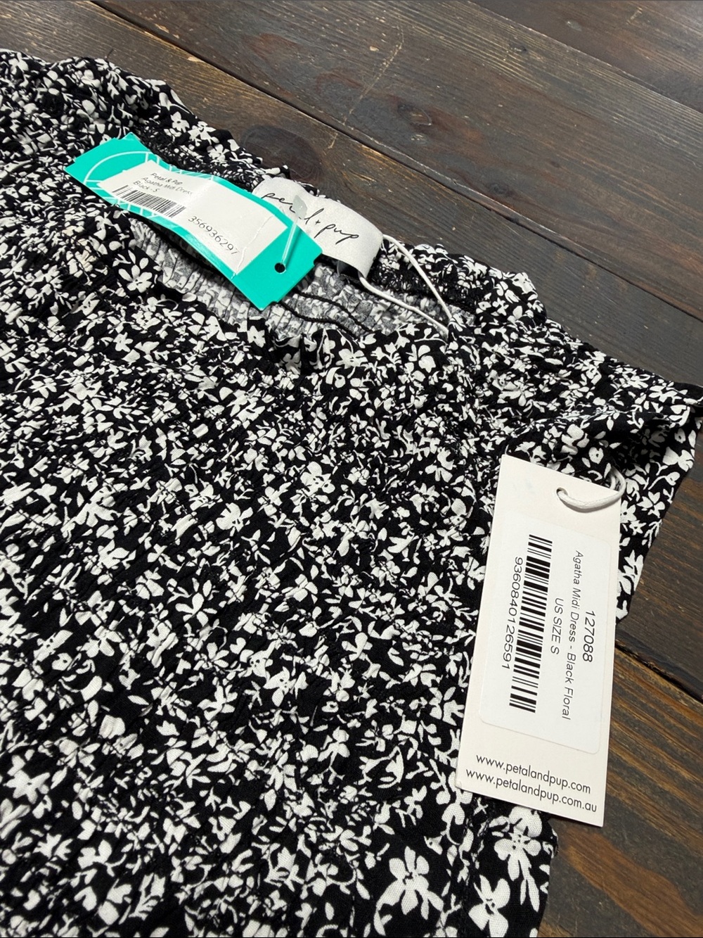 Petal and Pup Agatha Midi Dress - Black Floral  - S - Picture 7 of 9